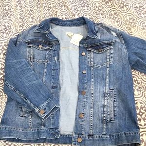 New with tags jean jacket. Long fit